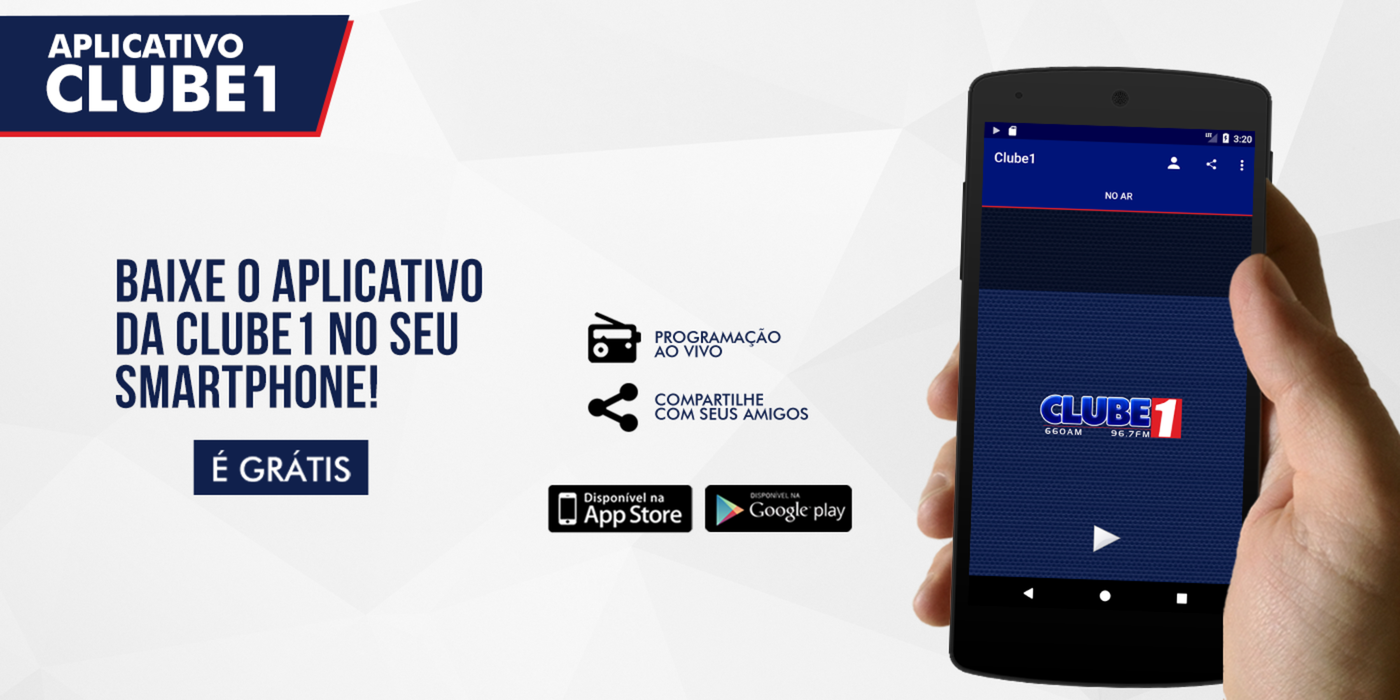 Baixa agora o Aplicativo da Clube 1